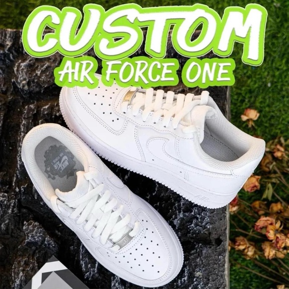 Nike Air Force 1 Blue and Grey Hand Painted shoes All Sizes